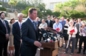 Dan Marino speaking at the news conference