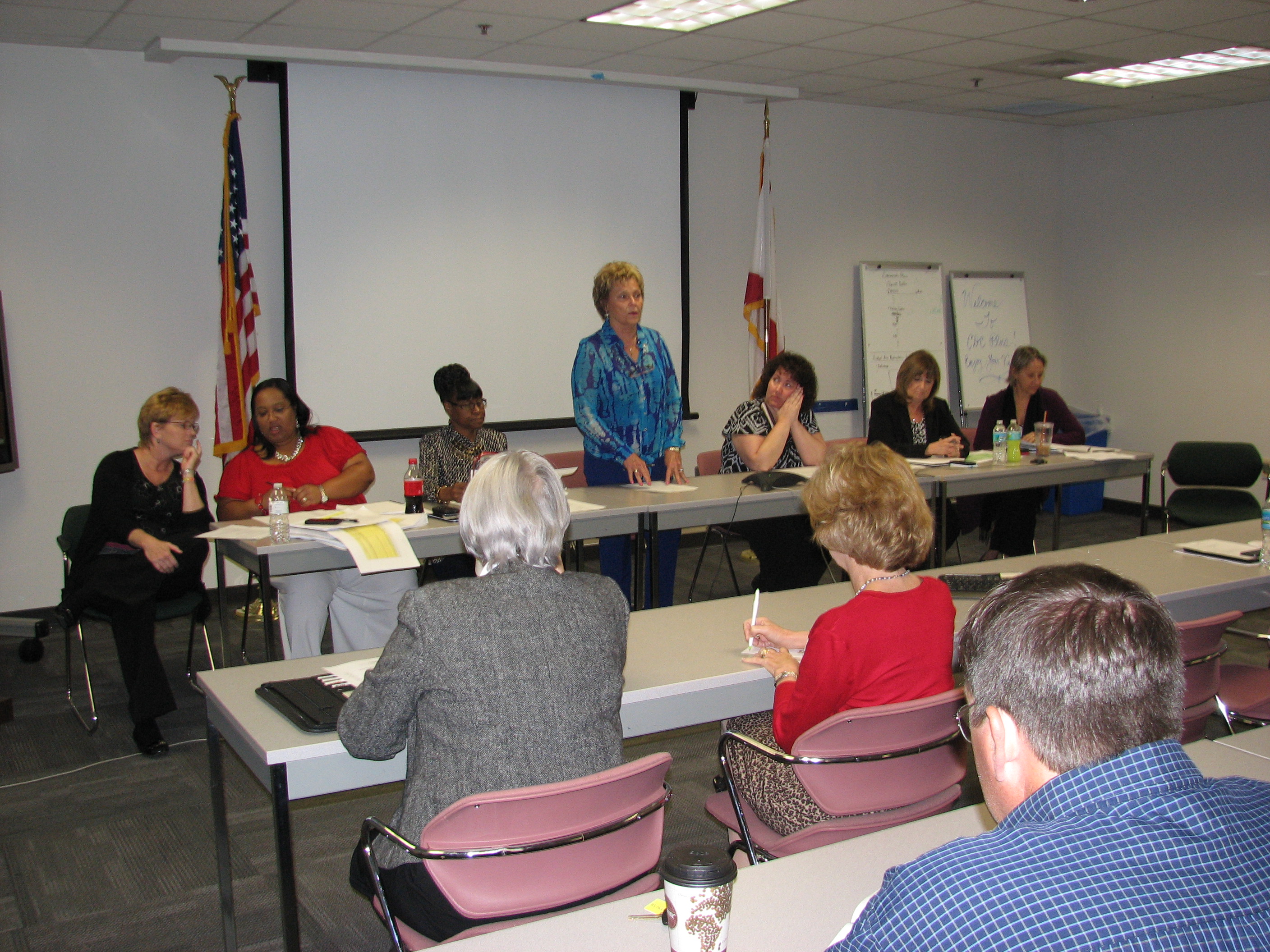 APD Director Barbara Palmer speaks at the Housing and Service Delivery Public Meeting