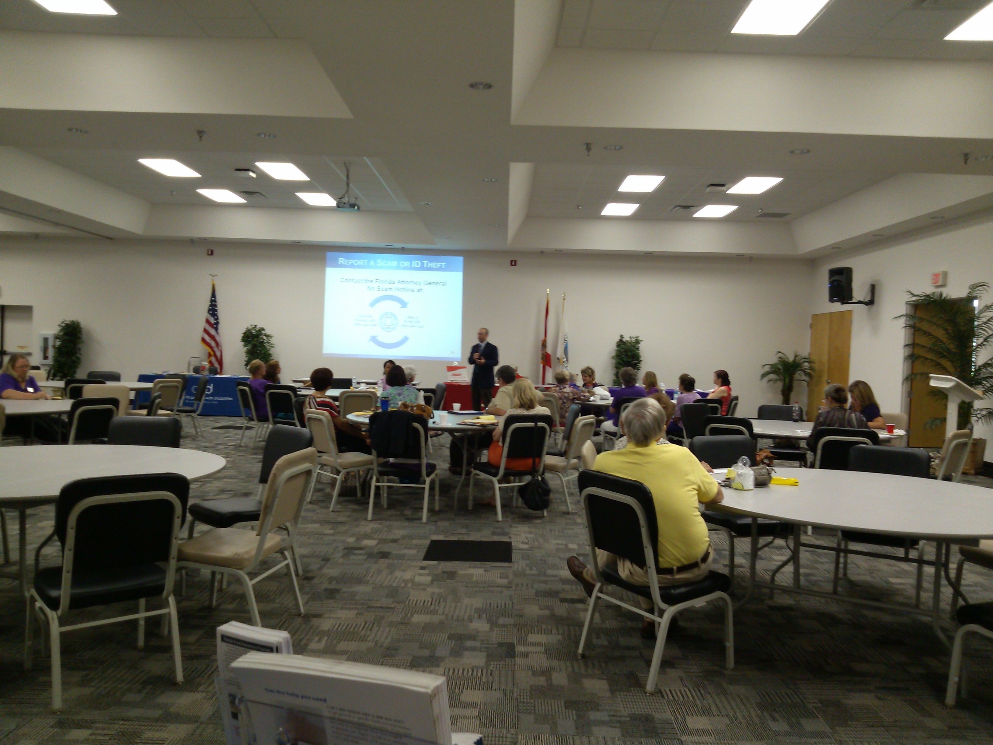 The June 9 event, held in Niceville, featured Michael Dasinger with the Victims Services Unit of the Office of the Attorney General.  