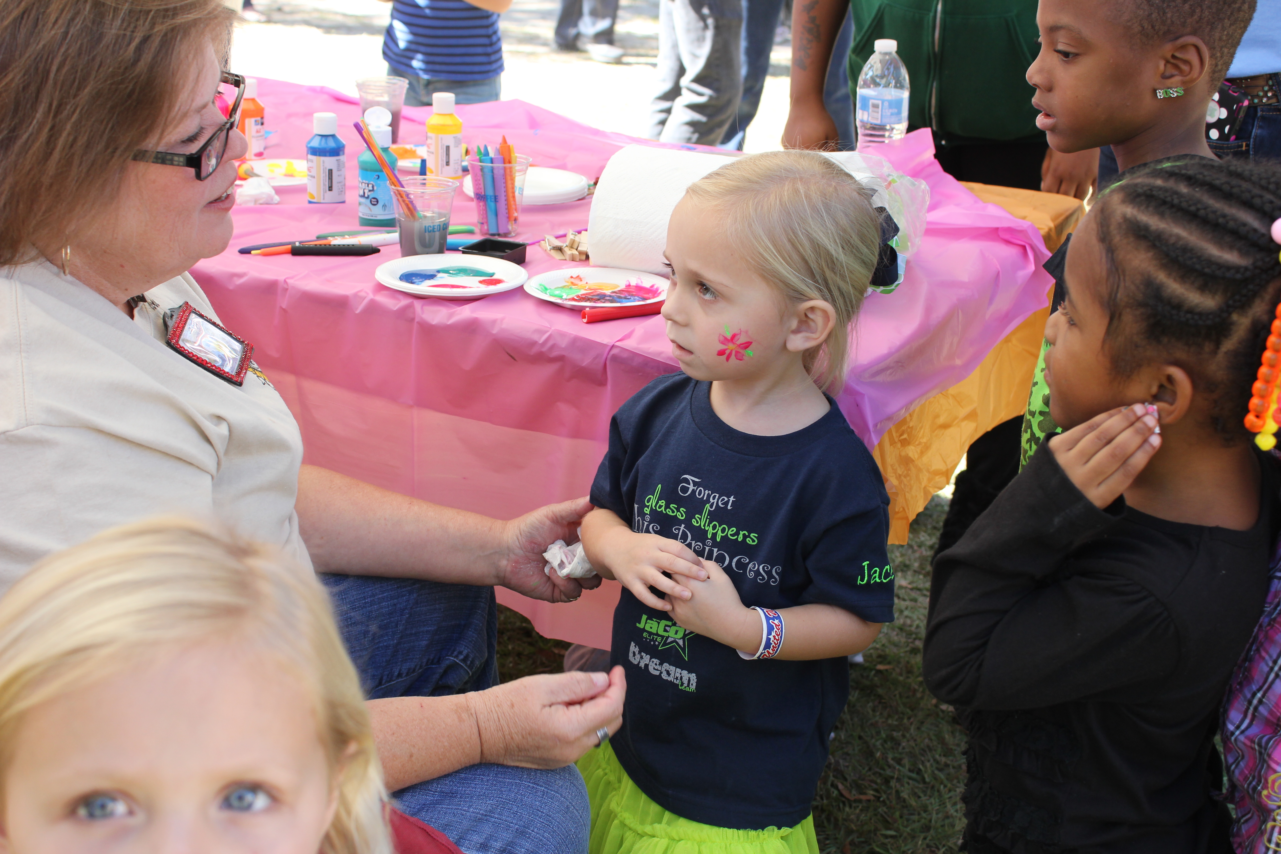 Sunland Staff Maria Johnson at the Face Painting Booth