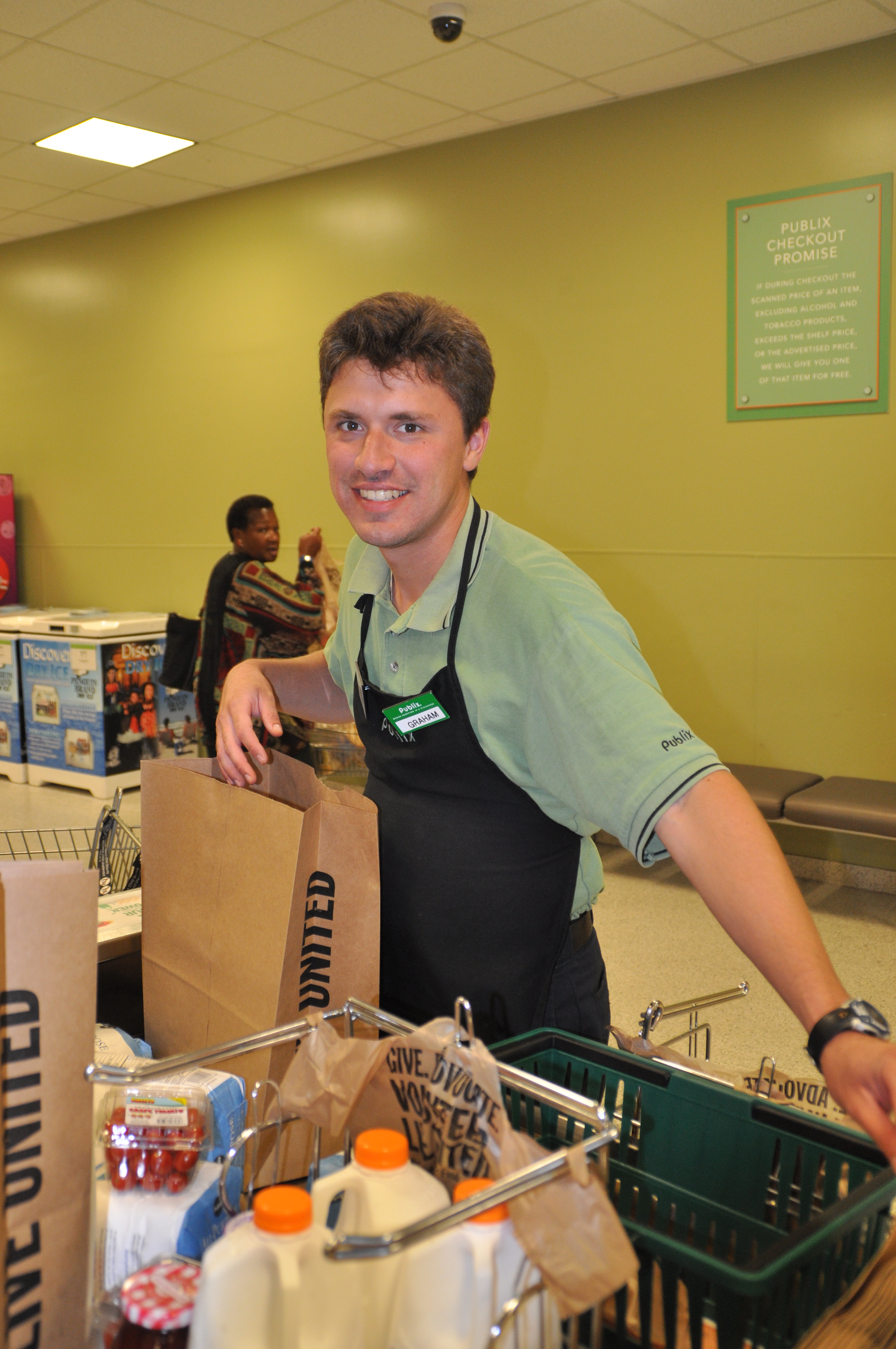 Graham Glover working at the Lake Ella Publix in Tallahassee. 
 