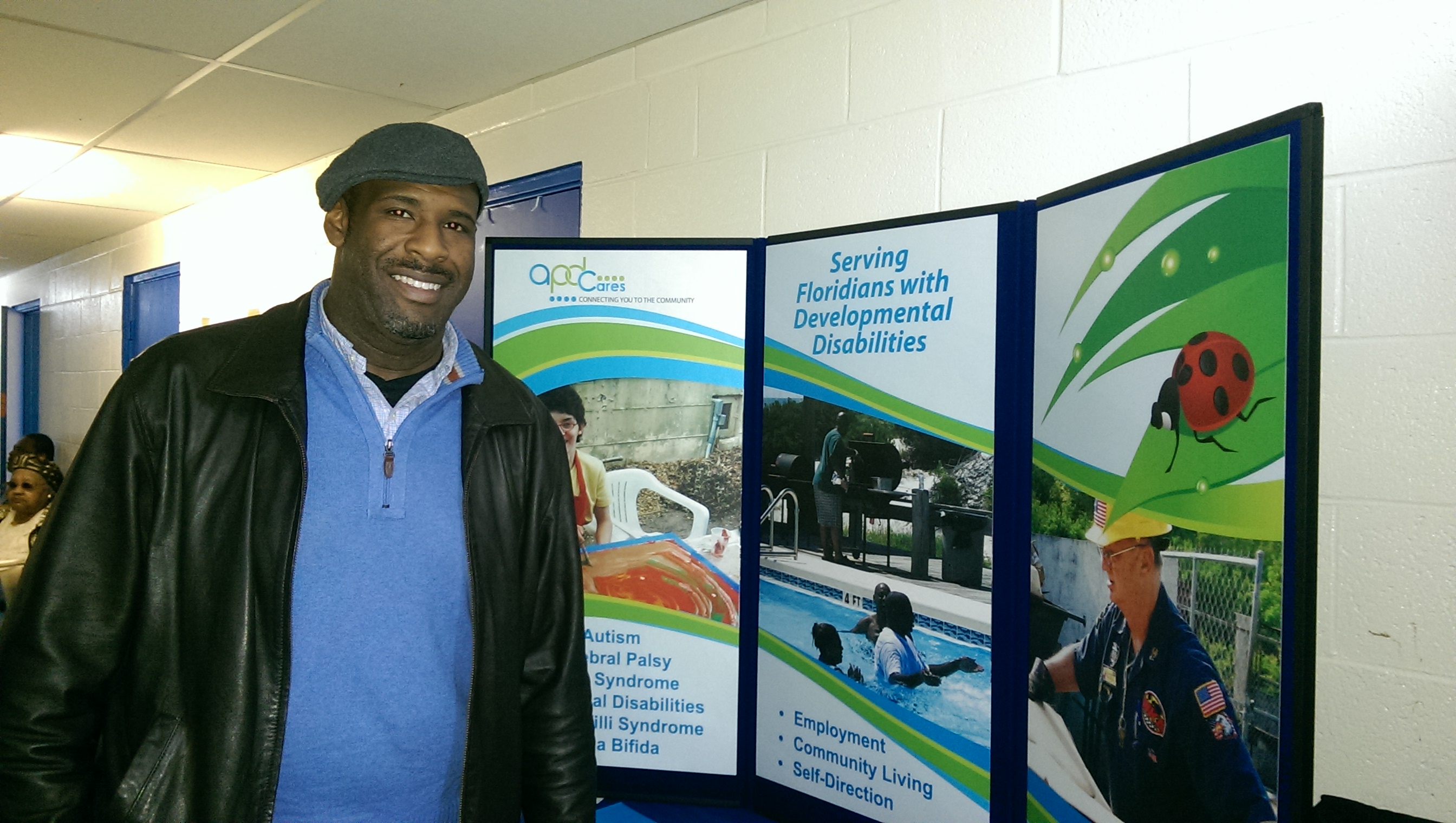 Octavious Jackson hosting the APD table at Empowering Senior Day.