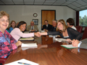Former Director Jane Johnson and AHCA Secretary Holly Benson started the meeting with a friendly handshake