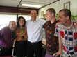 From left, Leslie Ordman, Area 10 Administrator Martha Martinez, Paul Seuerstein, Ricardo Arju, and Adam Seuerstein enjoy DMD activities in the Area 10 offices