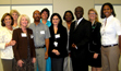 Representatives of the Polk County DMD's many partners celebrate their success. From left, Cathy Chvartsman, Polk County School Board (PCSB); Donna Willis, Center for Independent Living (CIL); Kathy Mullens, Florida Diagnostic and Learning Resources System; John Hurt, CIL; Nancy Woolcock, PCSB; Jennifer Monje, APD Area 14; Marcy Benton, Publix; Otis Anthony, PCSB; Karen Bivens, Publix; and Greta Dupuy, Publix
