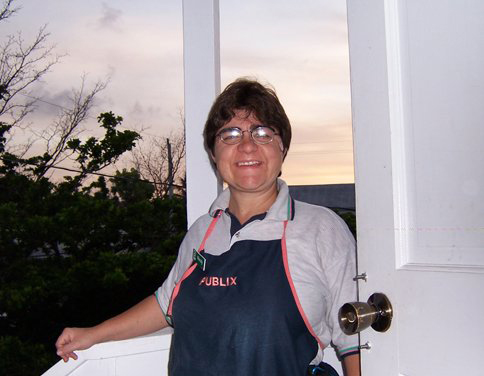 Wendy Senical leaves home for a day's work at a Publix in Key West
