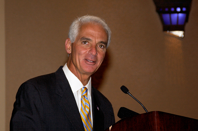 Florida Governor Charlie Crist speaks at the 11th Annual Family Café Conference in Orlando