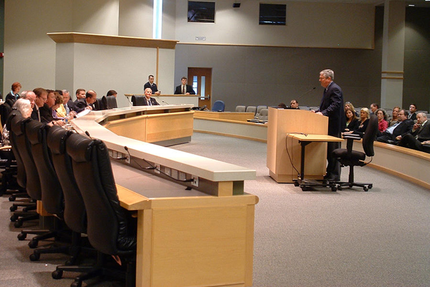 Director DeBeaugrine testifies before the Ethics and Elections Committee