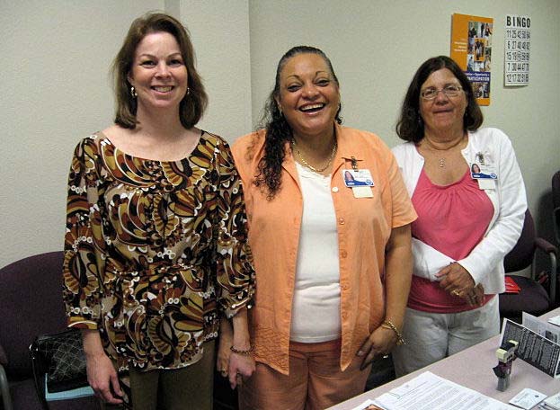 Happy participants at the Fort Myers Disability Fair included, from left, Leigh Ann Nowak of CARD and Dalila Borrego and Elaine Gage of APD's Area 8 office