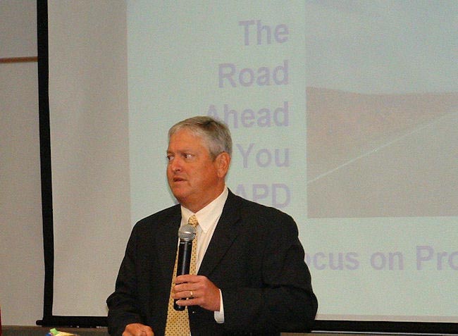 APD Director speaks about 'The Road Ahead' for APD and its programs at the Tallahassee forum on September 2