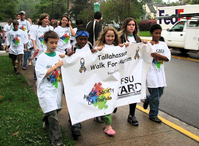 Children lead the way during last year's Tallahassee Autism Walk. The 2010 event will be held on April 15