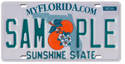 Florida Sample License Plate
