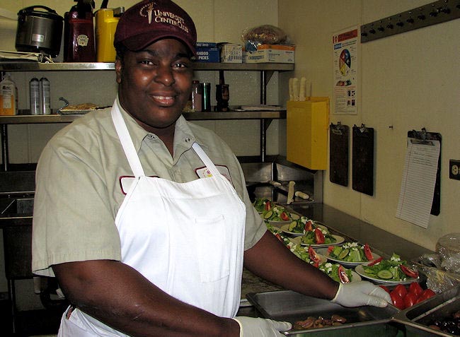 Marie Walker loves being independent. Her job at the University Center Club at FSU in Tallahassee helps to make her independence possible