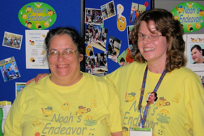 Noah's Endeavor Inclusive recreation were represented at the Family Networks on Disabilities/POPIN conference by Sally Smith, left, and Shelly Voelker