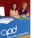 APD Area 10 Administrator Martha Martinez, left, and Pam Romack are on duty at the APD booth during the "Small Steps 4 Big Results Walk 4 Awareness" event in Cooper City and the Town of Davie's Fourth Annual Autism Awareness Day on May 5. 