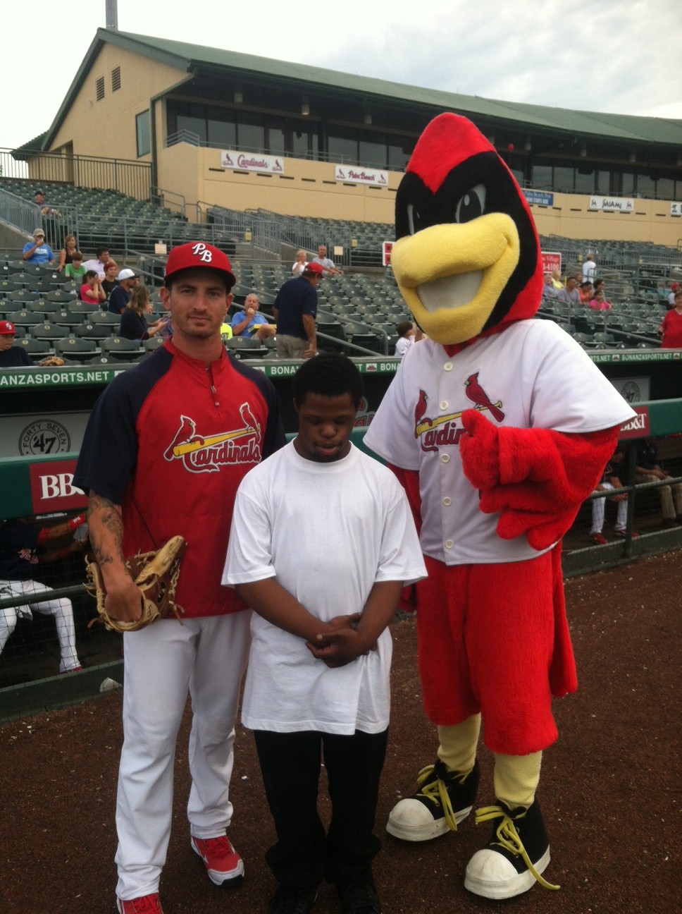 Michael Gray with Fredbird.