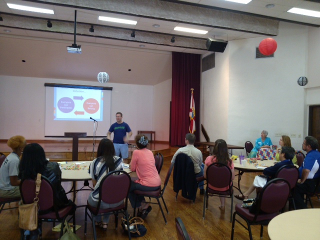 Aron Hall from the National Inclusion Project provided the "The Power of Belonging Creating Summer Inclusion Opportunities in Our Community” training in Pensacola on May 9, 2014."></div>
<div align=