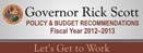 Governor Scott's  Budget Recommendations